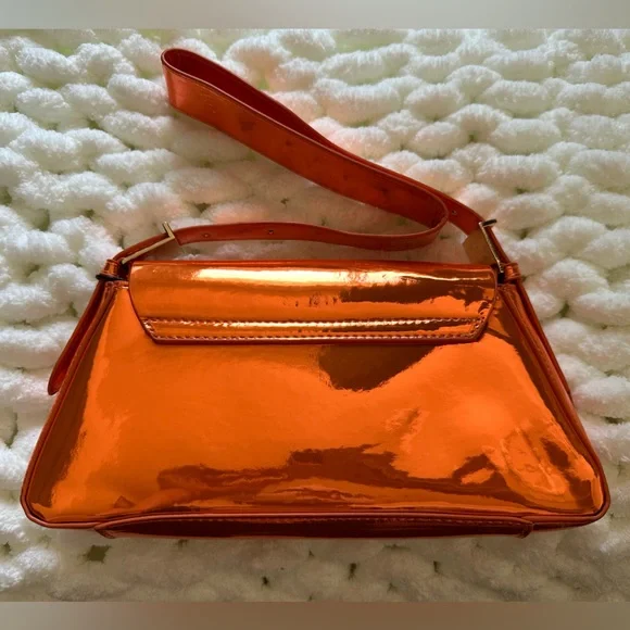 NWT ZARA minimal bag in orange silver - Picture 2 of 5